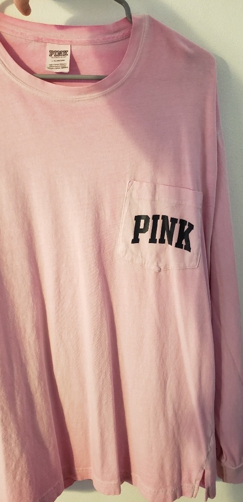 Pink long sleeved pocket tee - Picture 5 of 5
